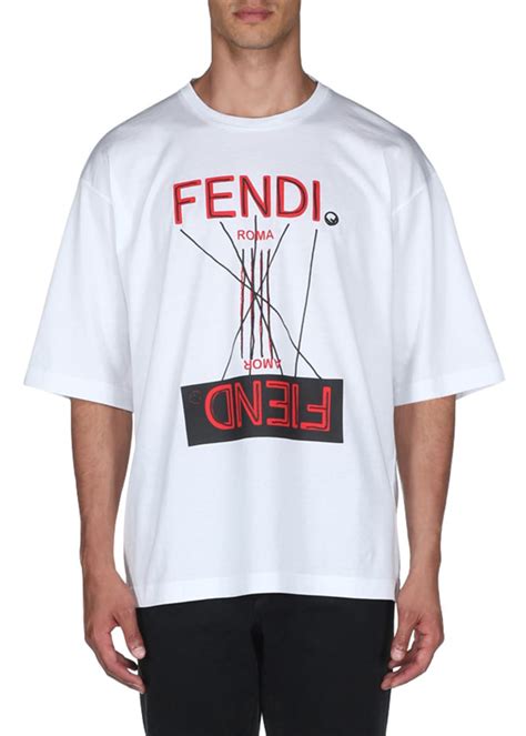 red and white fendi shirt|fendi fiend t shirt.